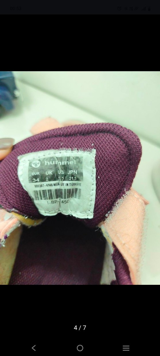 Kız Çocuk Pembe Cırtlı Spor Ayakkabı - Görsel 4