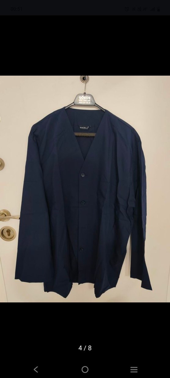 Mavi Desenli Erkek Pijama Takımı - Görsel 4