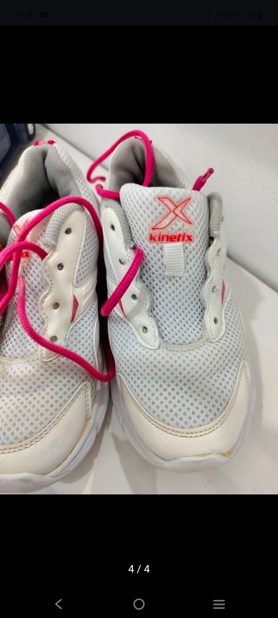 Beyaz Spor Ayakkabı, Elastik Bağcıklı - Görsel 4