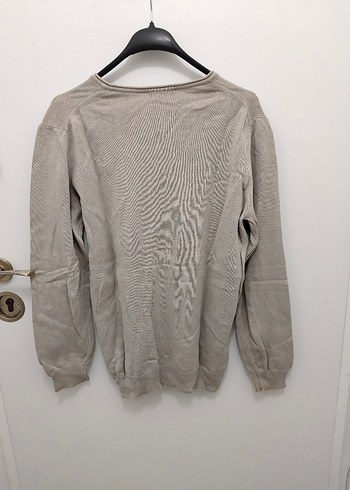 Erkek Gri V Yakalı triko Kazak - Görsel 3