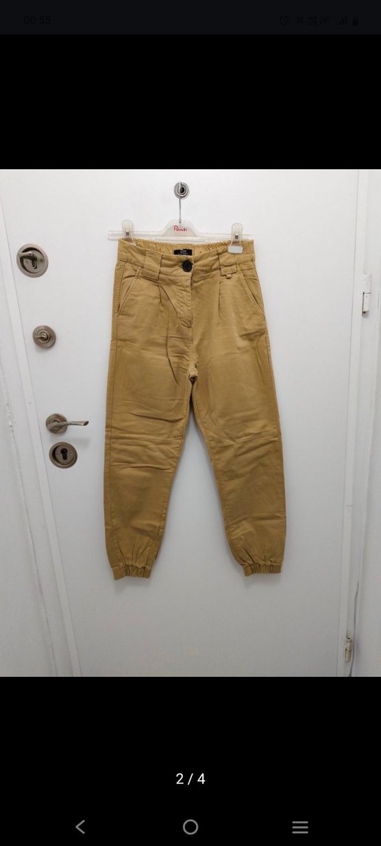 Bej  Kadın Kot Düğmeli - Görsel 2