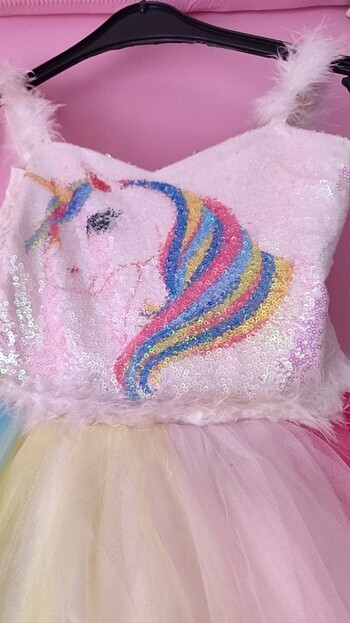 7 Yaş Beden Unicornum Abiye kostüm