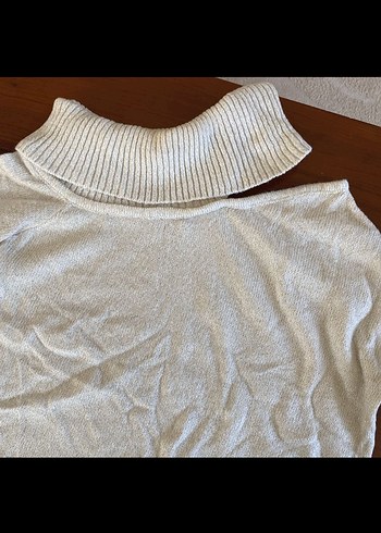 Koton krem Örgü kayık yaka Kadın Kazak - Görsel 4