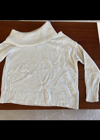 Koton krem Örgü kayık yaka Kadın Kazak - Görsel 2