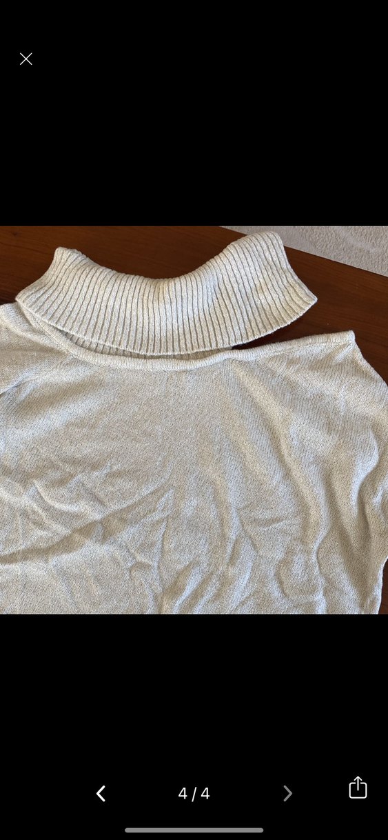 Koton krem Örgü kayık yaka Kadın Kazak - Görsel 4