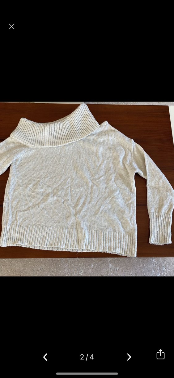 Koton krem Örgü kayık yaka Kadın Kazak - Görsel 2