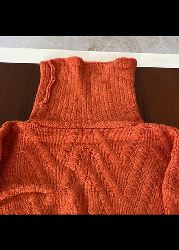 Bohem Tarz Kadın Yüksek Yaka Triko - Görsel 3