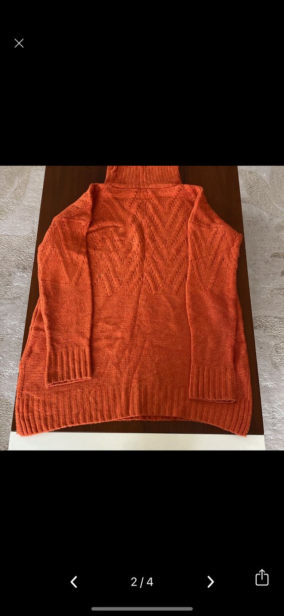 Bohem Tarz Kadın Yüksek Yaka Triko - Görsel 2