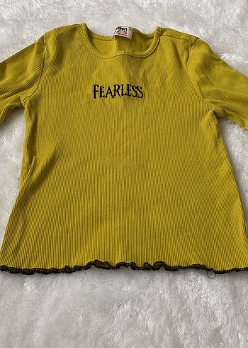 Kız Çocuk Sarı Uzun Kollu Basic Tişört - Görsel 2