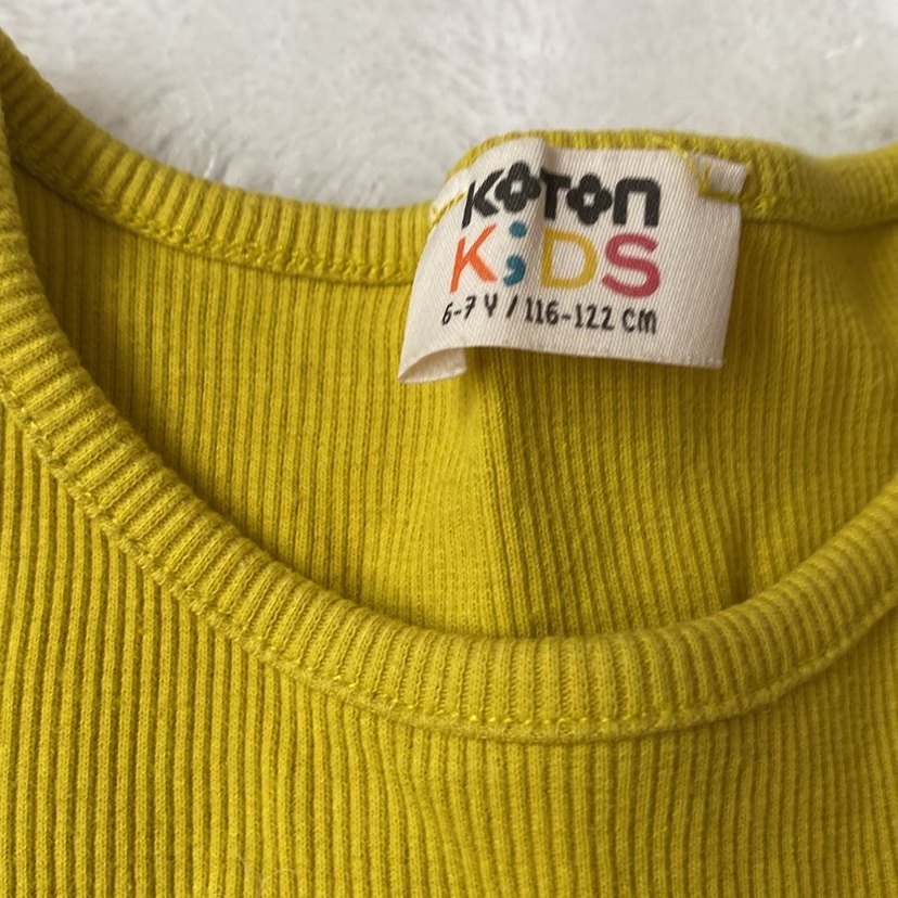 Kız Çocuk Sarı Uzun Kollu Basic Tişört - Görsel 4