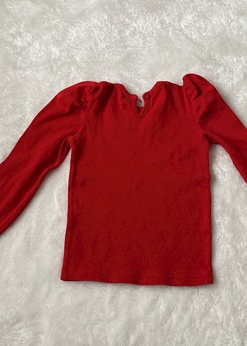 Kız Çocuk Kırmızı Uzun Kollu Bluz - Görsel 4