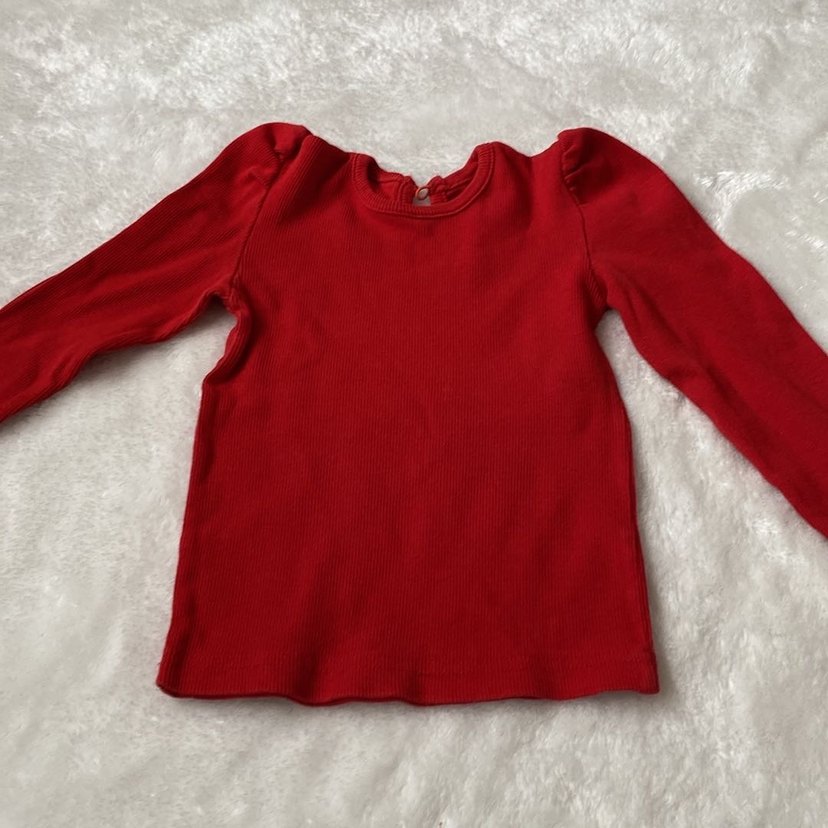 Kız Çocuk Kırmızı Uzun Kollu Bluz - Görsel 2
