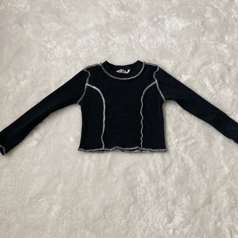 Kız Çocuk crop Kazak - Görsel 2