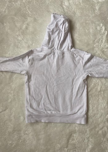 Kapüşonlu Beyaz Baskılı çocuk Sweatshirt - Görsel 6