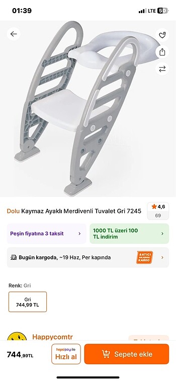 Tuvalet alıştırma basamağı