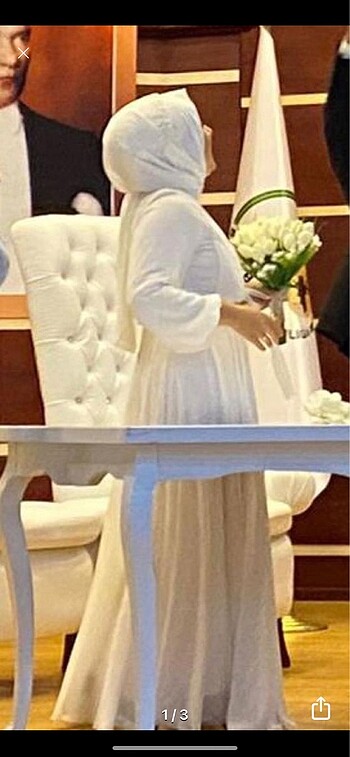 Beyaz nikah elbisesi