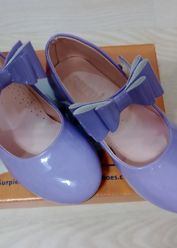 Lila Fiyonklu Kız Babet Ayakkabı - Görsel 3