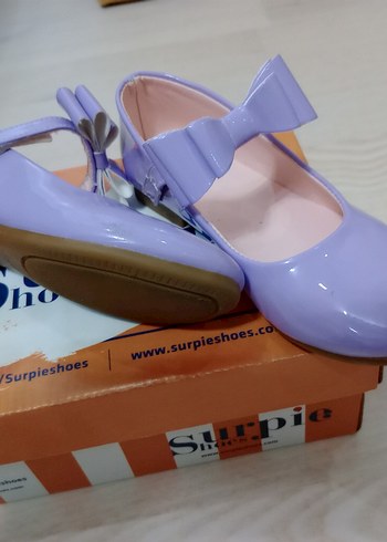 Lila Fiyonklu Kız Babet Ayakkabı - Görsel 4