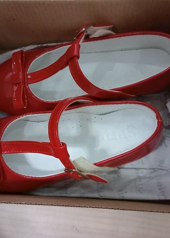 Kız Çocuk Kırmızı Tokalı Babet - Görsel 5