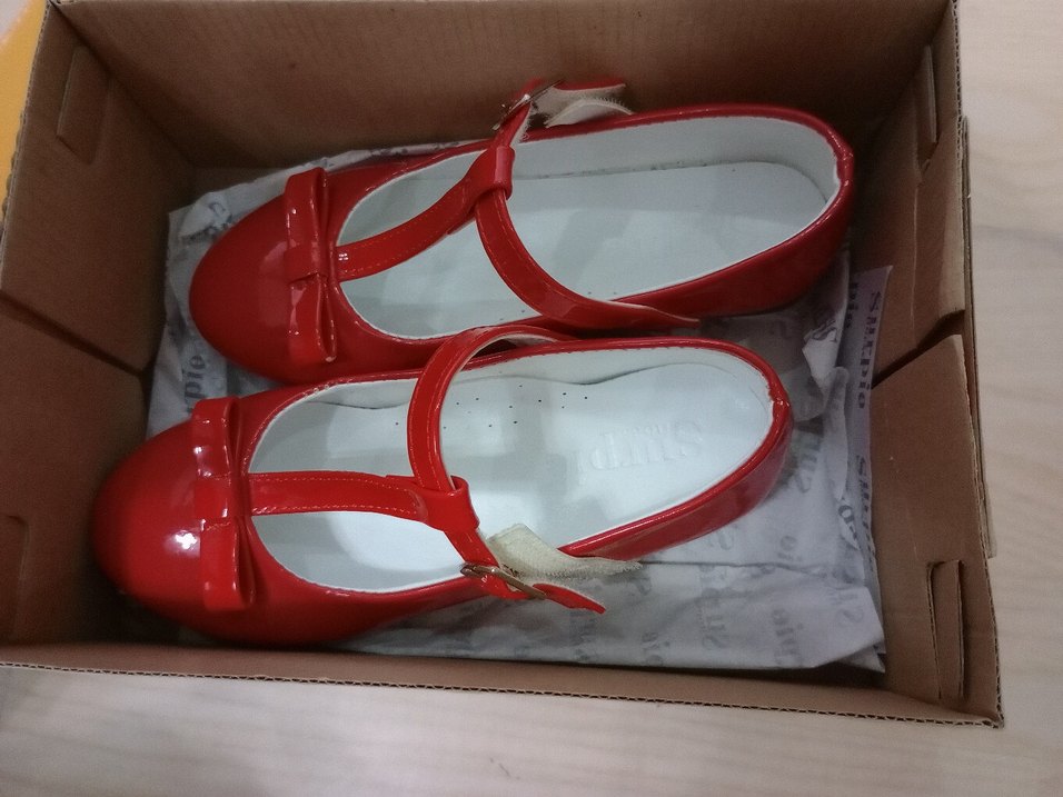 Kız Çocuk Kırmızı Tokalı Babet - Görsel 5