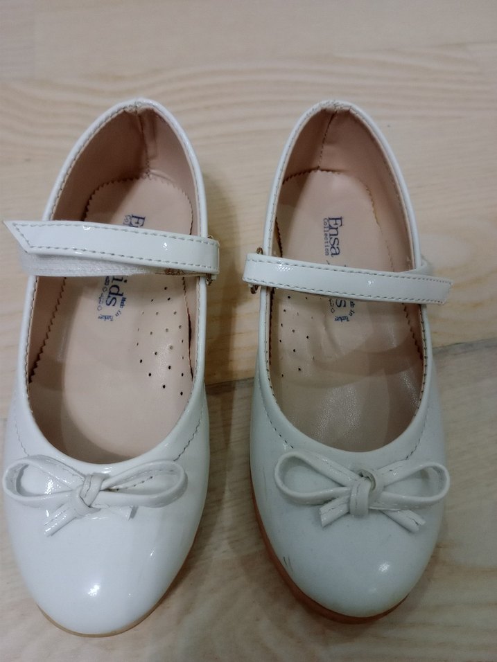 Kız Çocuk Beyaz Fiyonklu Babet - Görsel 3