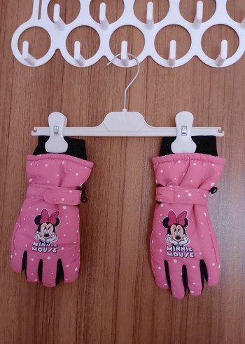 Kız Çocuk Minnie Baskılı Pembe Eldiven - Görsel 2