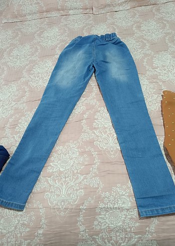 Düğmeli Açık Mavi kız çocuk Kot Pantolon - Görsel 2