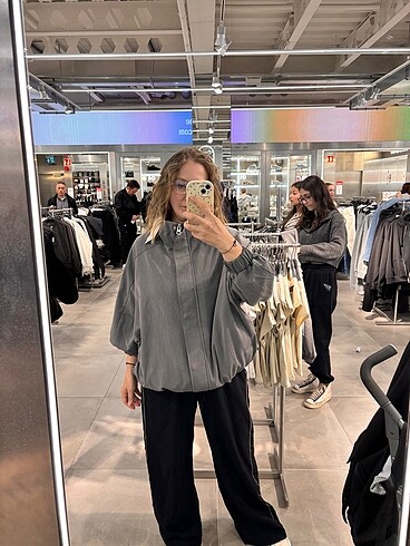 l Beden gri Renk Oversize ceket