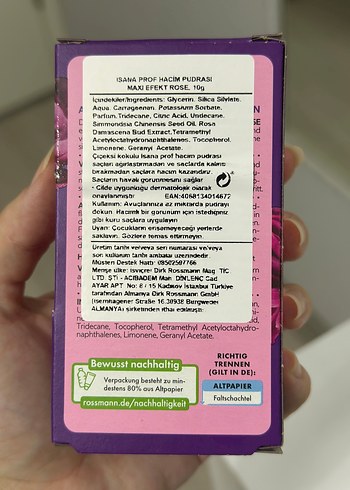 Isana Professional Volumenpuder Maxi Effekt saç hacimlendirici - Görsel 2