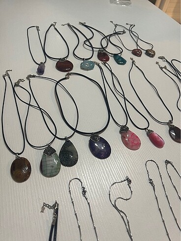 Doğal taş kolyeler, adet fiyatıdır - Görsel 2