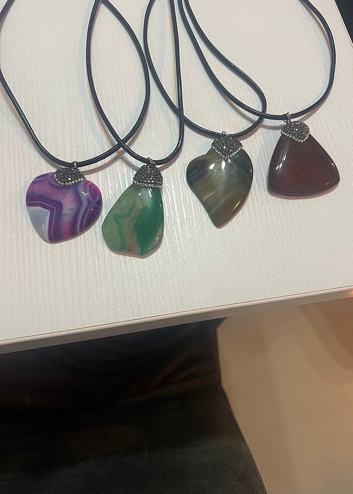 Doğal taş kolyeler, adet fiyatıdır - Görsel 3