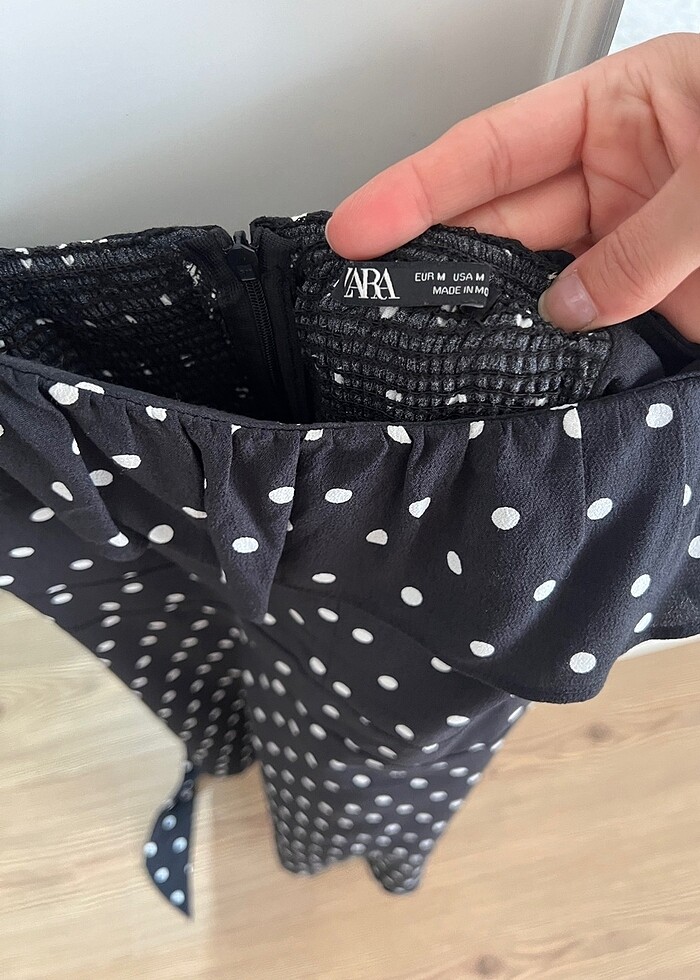 Zara Mini Puantiyeli Elbise - Görsel 3