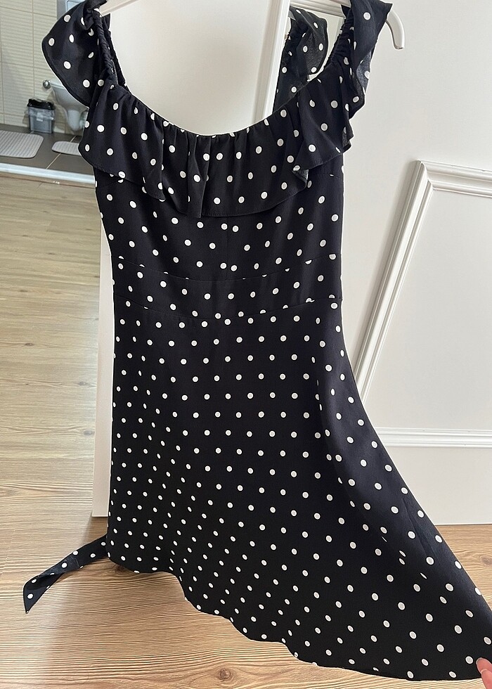 Zara Mini Puantiyeli Elbise - Görsel 4