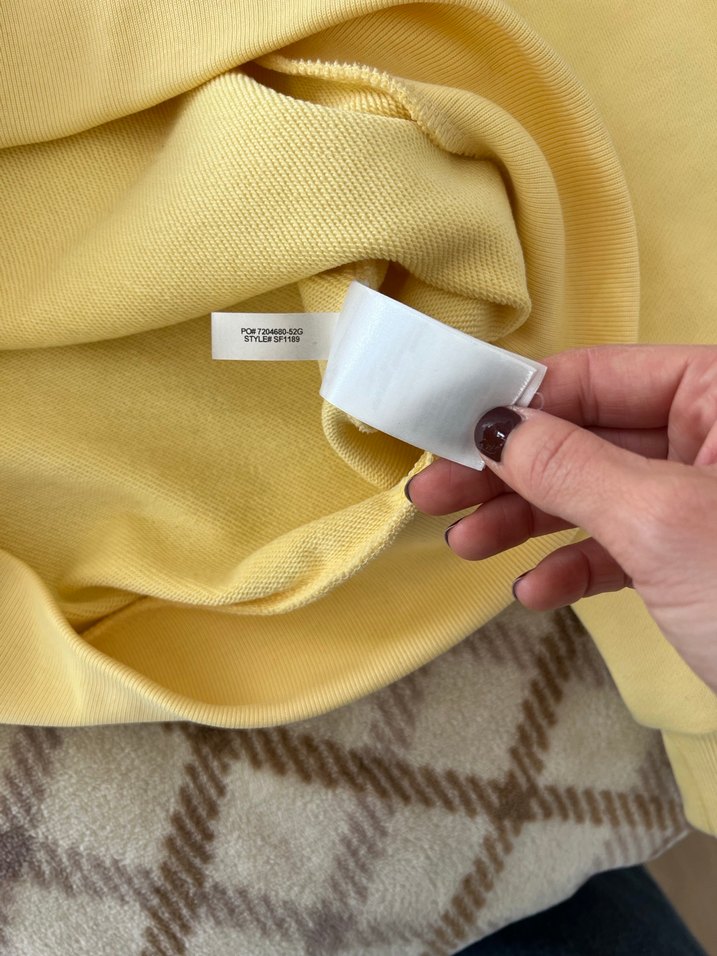 Sarı Baskılı Kadın Sweatshirt - Görsel 5