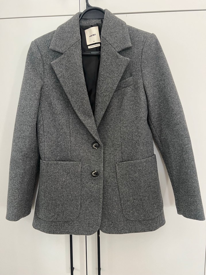Koton Gri Kadın Yün Ceket - Görsel 2
