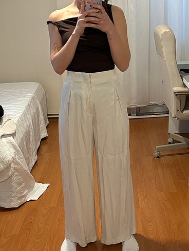 Zara Krem Bol Pantolon