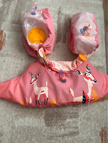 4 Yaş Beden pembe Renk Decothlon 15-30 kg can yeleği
