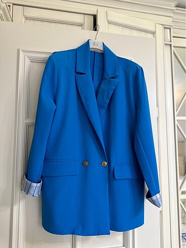 l Beden mavi Renk Blazer ceket