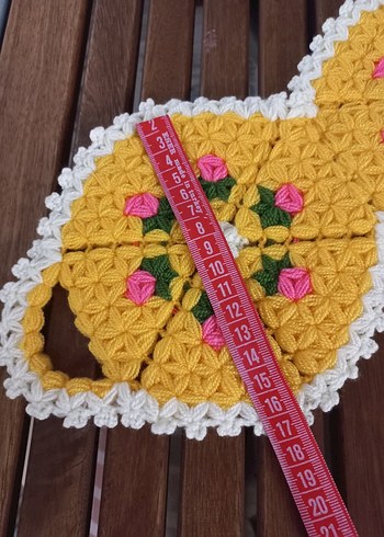 Sarı Çiçekli Banyo Lif Seti - Görsel 5