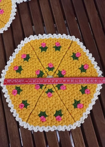 Sarı Çiçekli Banyo Lif Seti - Görsel 6