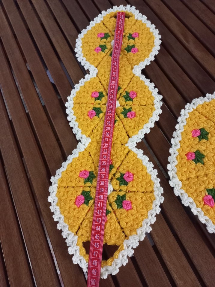 Sarı Çiçekli Banyo Lif Seti - Görsel 4