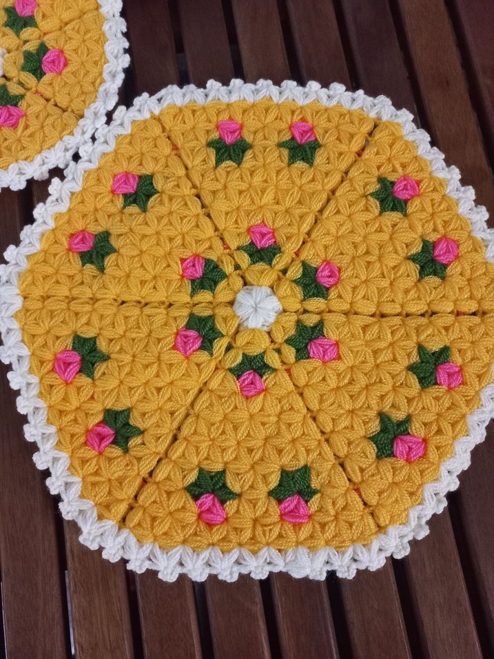 Sarı Çiçekli Banyo Lif Seti - Görsel 2