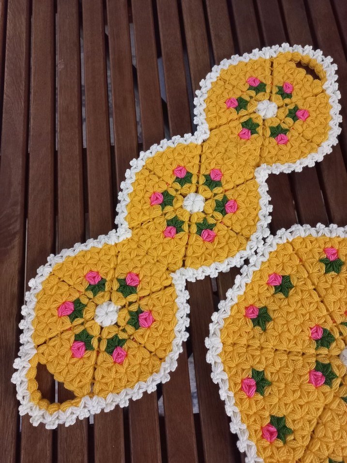 Sarı Çiçekli Banyo Lif Seti - Görsel 3