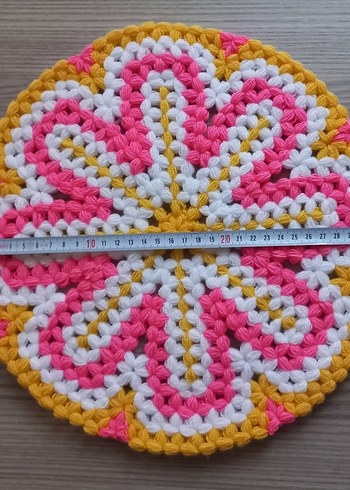 Renkli Örgü Yuvarlak Banyo Lifi - Görsel 3