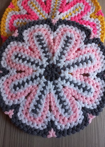 Renkli Örgü Yuvarlak Banyo Lifi - Görsel 5