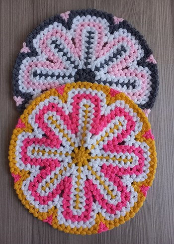 Renkli Örgü Yuvarlak Banyo Lifi - Görsel 4