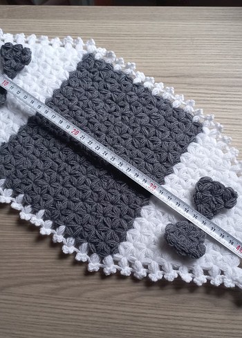 Gri Beyaz El Örgüsü Lif Seti - Görsel 4