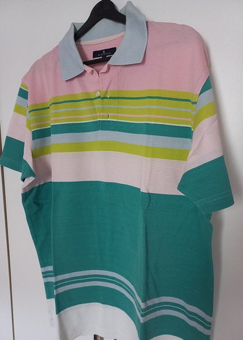 Renkli Çizgili Erkek Polo Tişört - Görsel 6