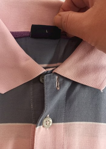 Rahat Kesim Renkli Çizgili Erkek Polo Tişört - Görsel 2