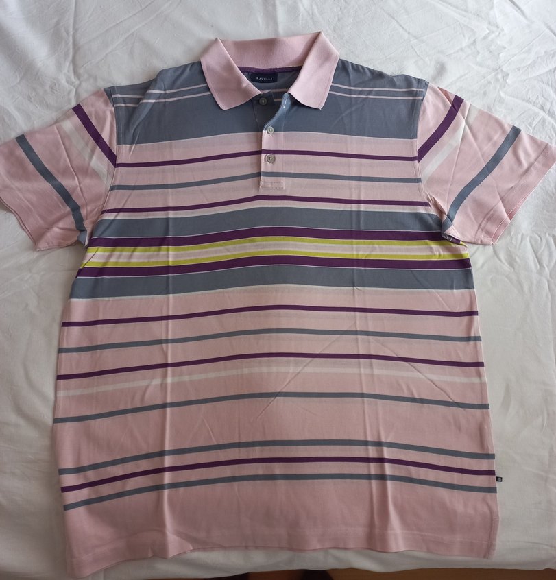 Rahat Kesim Renkli Çizgili Erkek Polo Tişört - Görsel 3